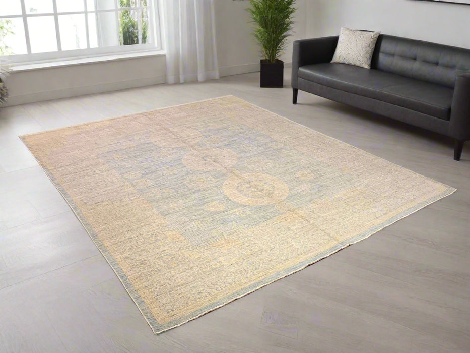 Khotan Pomegranate design Oriental Rug, 8' 1" x 9' 10" (D)