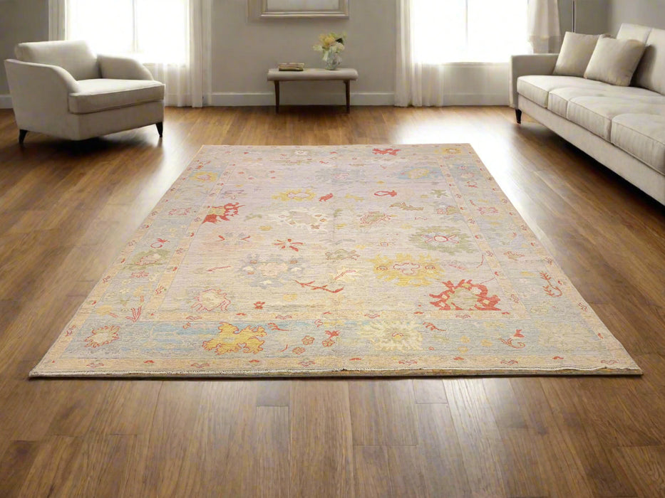 Hand-Knotted Sultanabad Vegetable-Dyed Wool Rug, 8' 3" x 10' 2" (K)