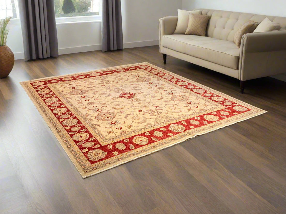 Hand-Knotted Sultanabad Vegetable-Dyed Wool Rug, 8' 1" x 9' 8" (K)