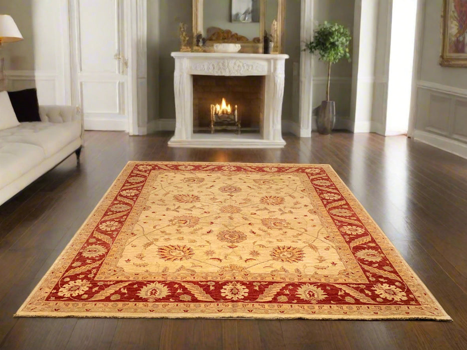 Hand-Knotted Sultanabad Vegetable-Dyed Wool Rug, 8' 3" x 9' 3" (K)