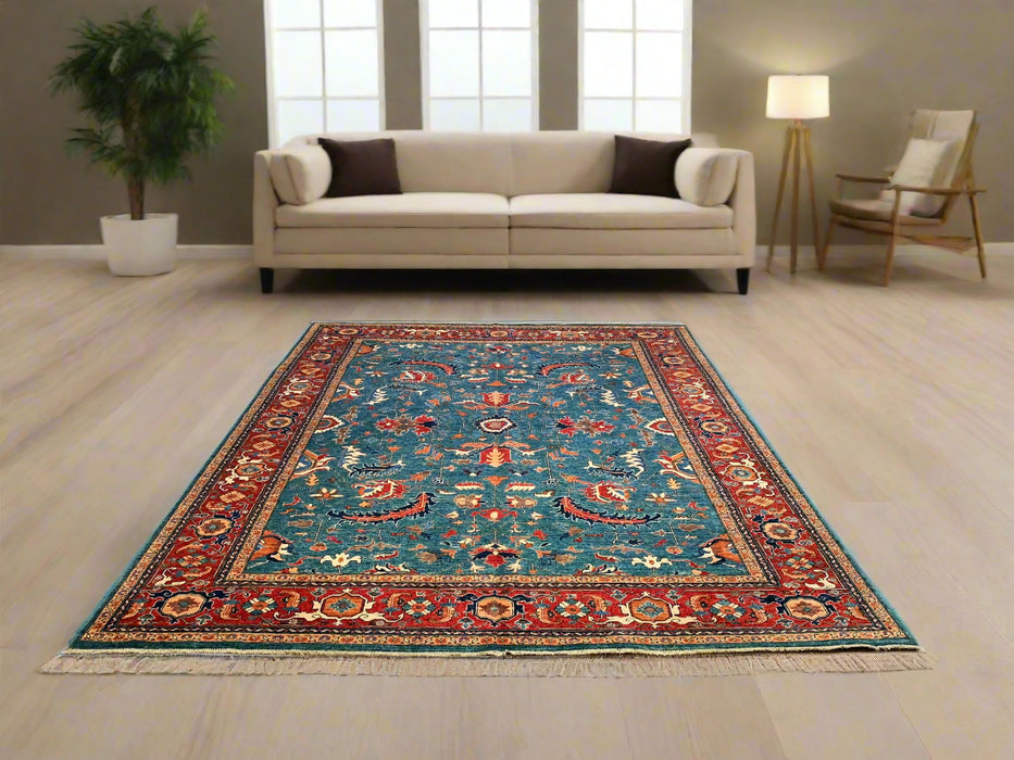 Hand-Knotted Sultanabad Vegetable-Dyed Wool Rug, 8' 3" x 9' 7" (K)