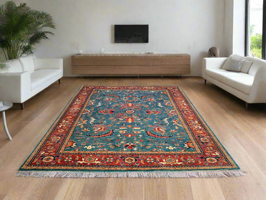 Hand-Knotted Sultanabad Vegetable-Dyed Wool Rug, 8' 3" x 9' 7" (K)