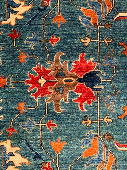 Hand-Knotted Sultanabad Vegetable-Dyed Wool Rug, 8' 3" x 9' 7" (K)