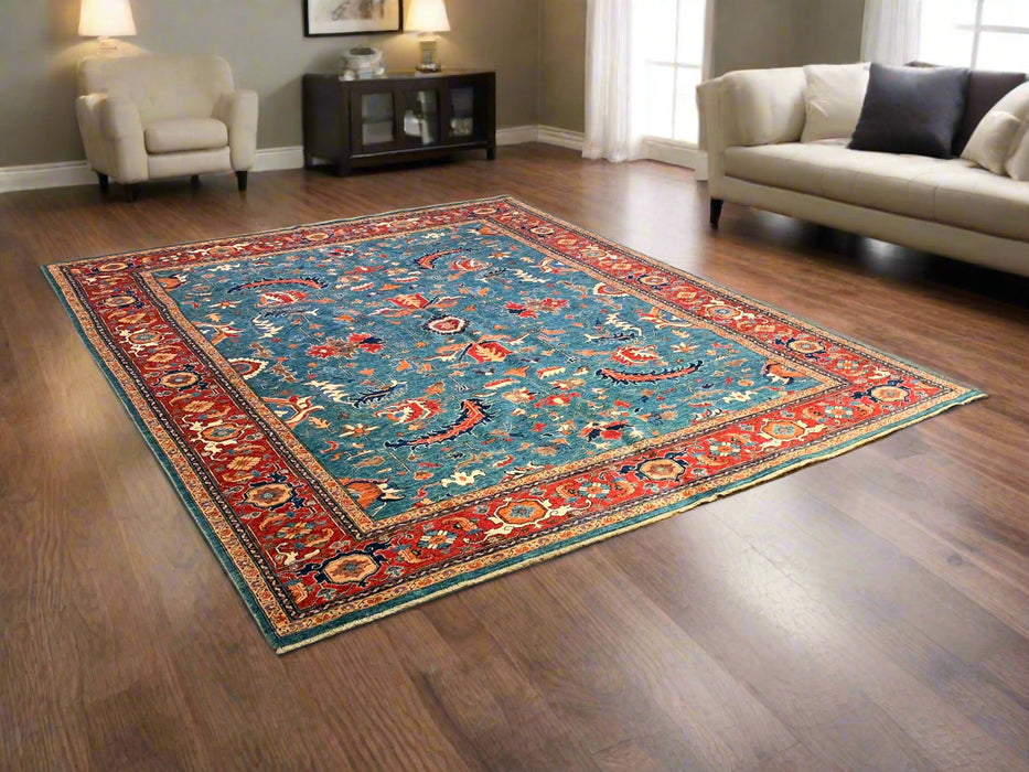 Hand-Knotted Sultanabad Vegetable-Dyed Wool Rug, 8' 3" x 9' 7" (K)