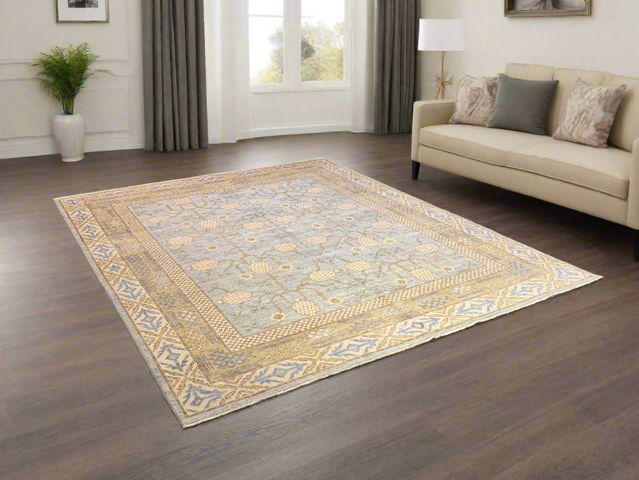 Khotan Pomegranate design Oriental Rug, size 8" x 10"  (D)