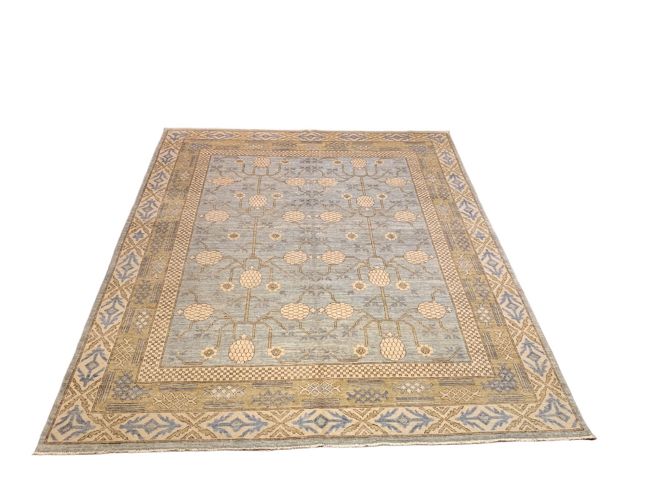 Khotan Pomegranate design Oriental Rug, size 8" x 10"  (D)