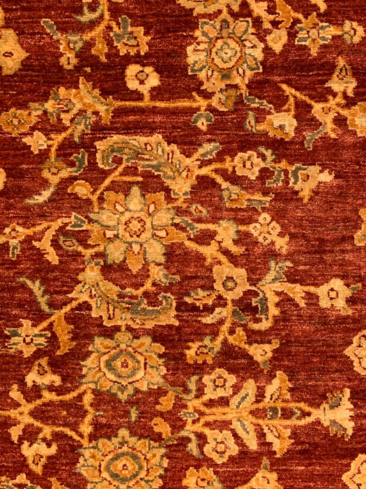 Hand-Knotted Sultanabad Vegetable-Dyed Wool Rug, 8" x 8' 9" (K)