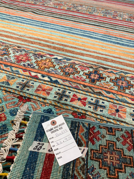 Hand-Knotted Sultanabad Vegetable-Dyed Wool Rug, 8' 3" x 9' 10"  (K)