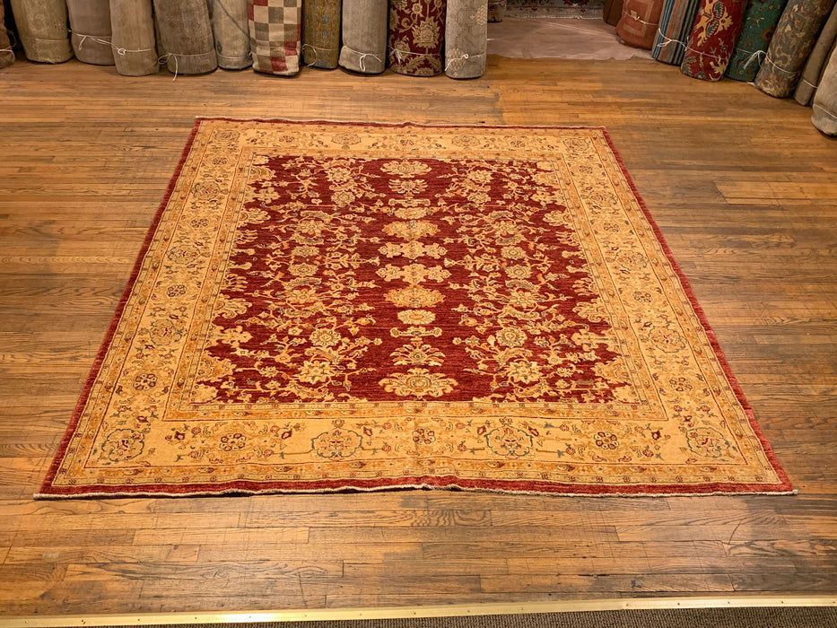 Hand-Knotted Sultanabad Vegetable-Dyed Wool Rug, 8" x 8' 9" (K)