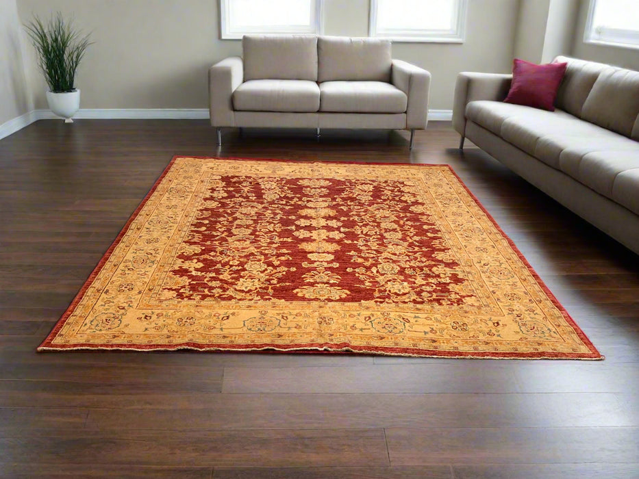 Hand-Knotted Sultanabad Vegetable-Dyed Wool Rug, 8" x 8' 9" (K)