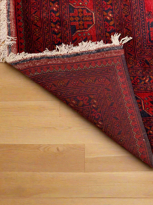 Terkaman Tribal Afghan Oriental Rug, size 8' 4" x 11' 7" (C)