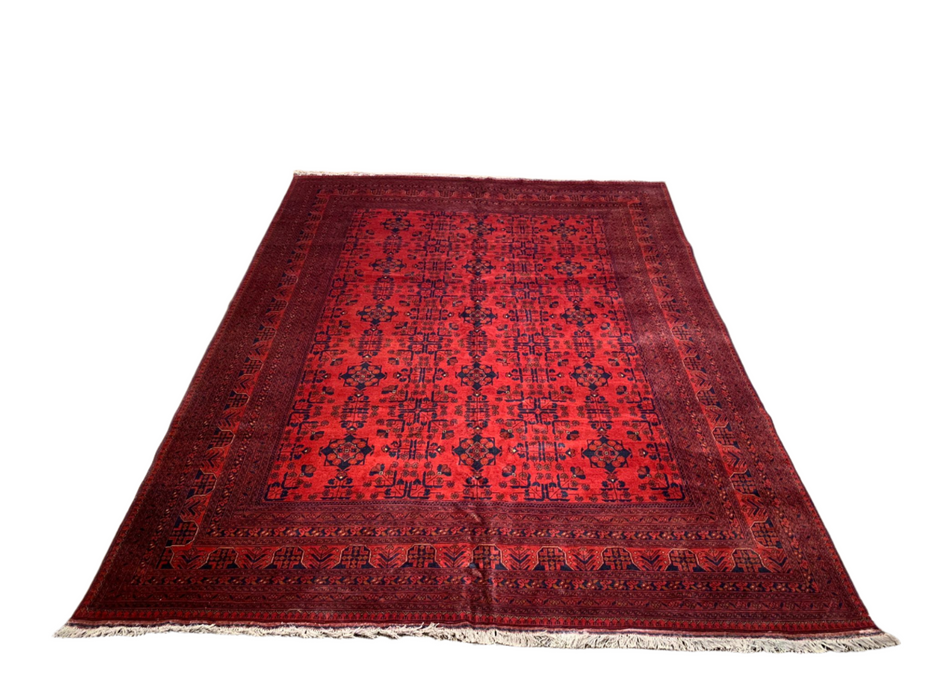 Terkaman Tribal Afghan Oriental Rug, size 8' 4" x 11' 7" (C)