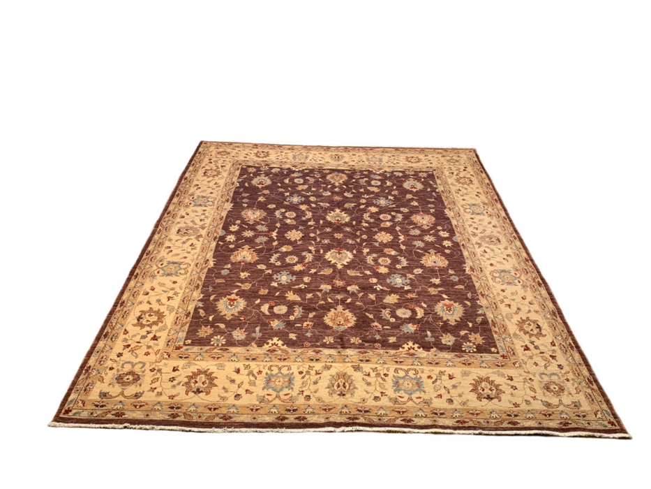 Hand-Knotted Sultanabad Vegetable-Dyed Wool Rug, 8" x 10" (K)