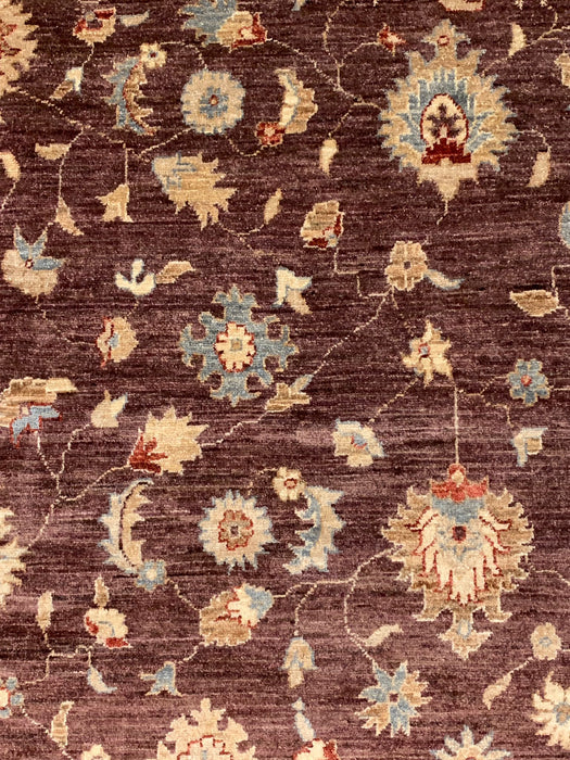 Hand-Knotted Sultanabad Vegetable-Dyed Wool Rug, 8" x 10" (K)