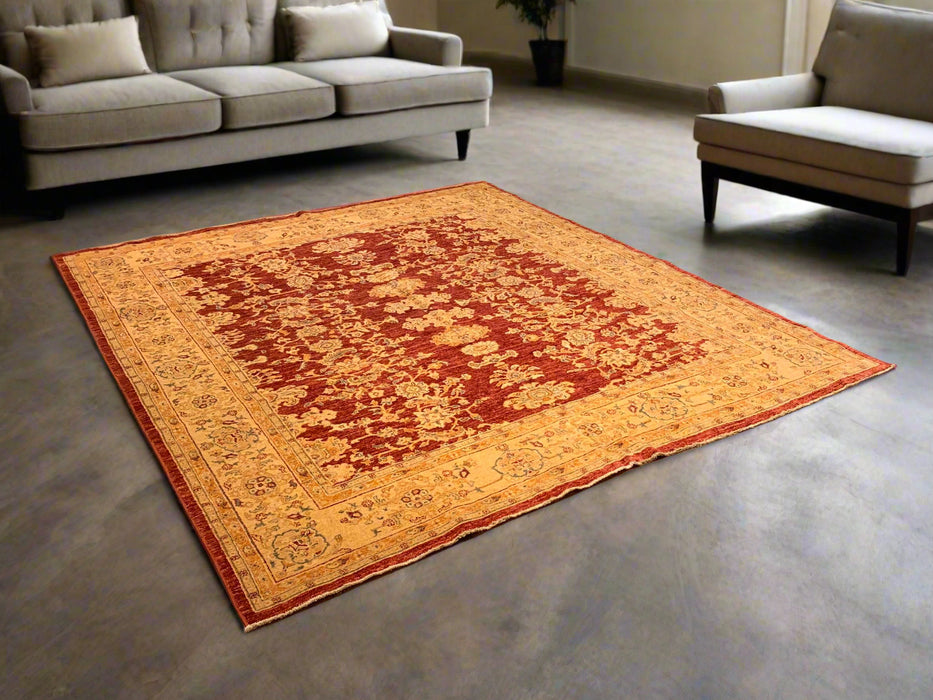Hand-Knotted Sultanabad Vegetable-Dyed Wool Rug, 8" x 8' 9" (K)