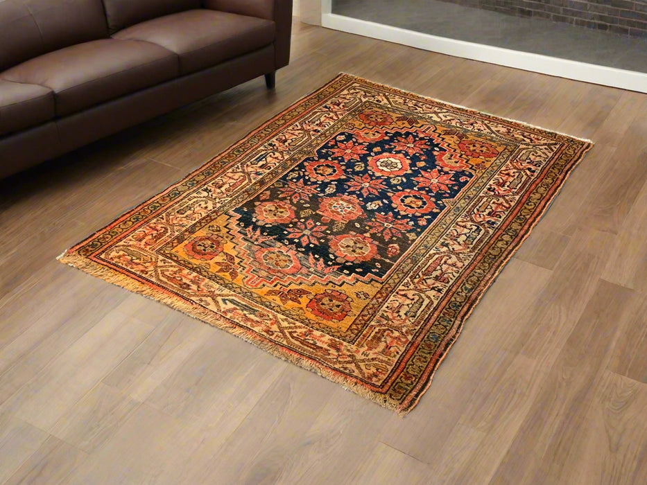 Timeless Beauty, Woven by Hand. Antique Persian Afshar Rug, size 3" x 5"