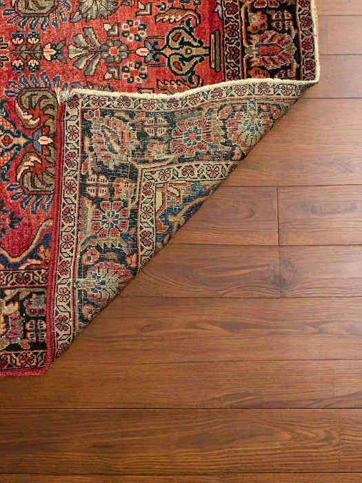 Timeless Beauty, Hand woven. Antique Persian Sarouk Rug, size 3' 6" x 5' 6"