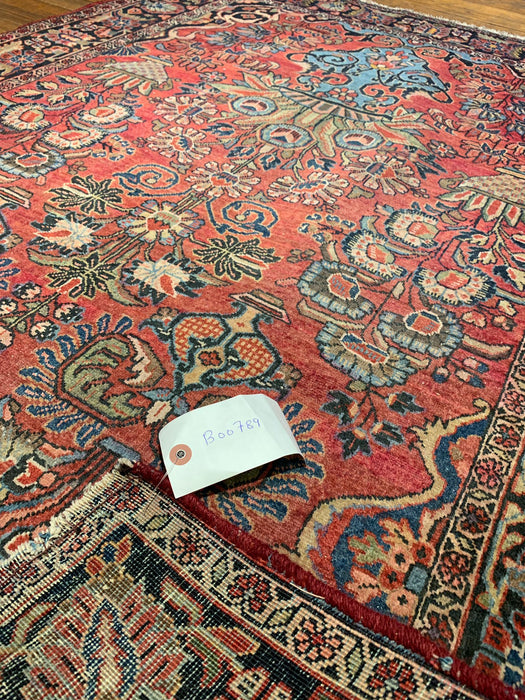 Timeless Beauty, Hand woven. Antique Persian Sarouk Rug, size 3' 6" x 5' 6"