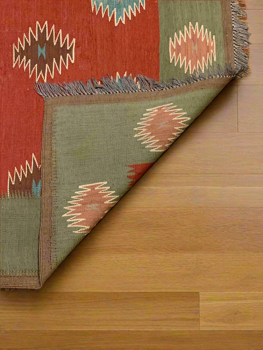 Afghan Kilim Handwoven flatweave Rug – size 3" x 5"