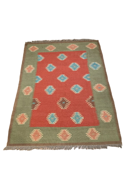 Afghan Kilim Handwoven flatweave Rug – size 3" x 5"