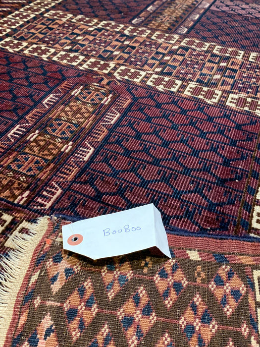 Terkaman Tribal Afghan Oriental Rug, 3' 8" x 5' (C) Antique