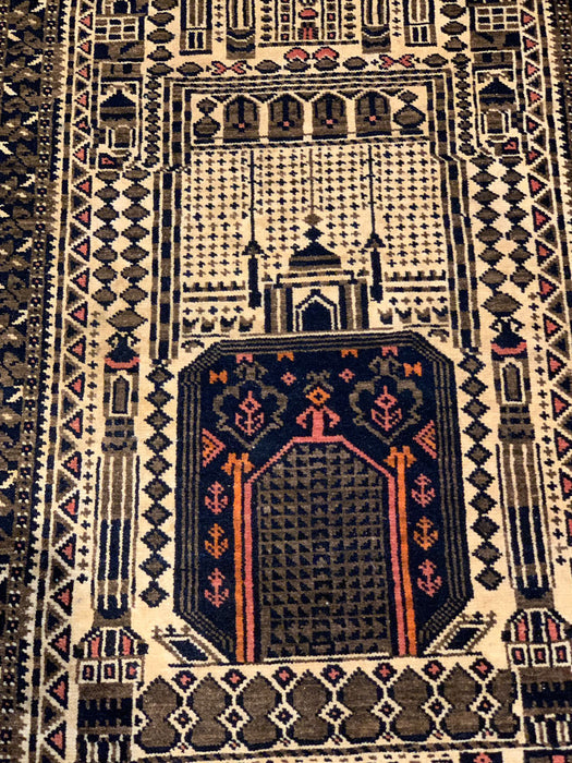 Terkaman Tribal Baluch Oriental Rug; 3" x 5" (A)