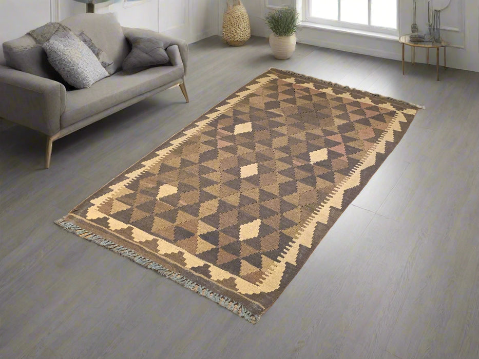 Afghan Kilim Handwoven flatweave Rug – size 2' 10" x 5' 3"