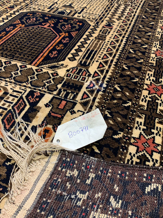 Terkaman Tribal Baluch Oriental Rug; 3" x 5" (A)