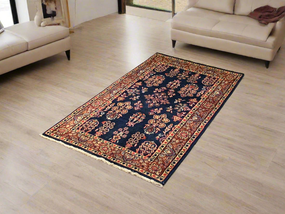 Sultanabad 100% wool Hand Made Rug,  2' 10" x 4' 10" (P)