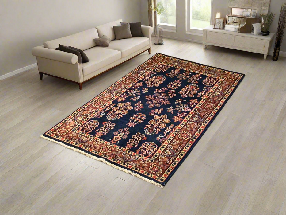 Sultanabad 100% wool Hand Made Rug,  2' 10" x 4' 10" (P)