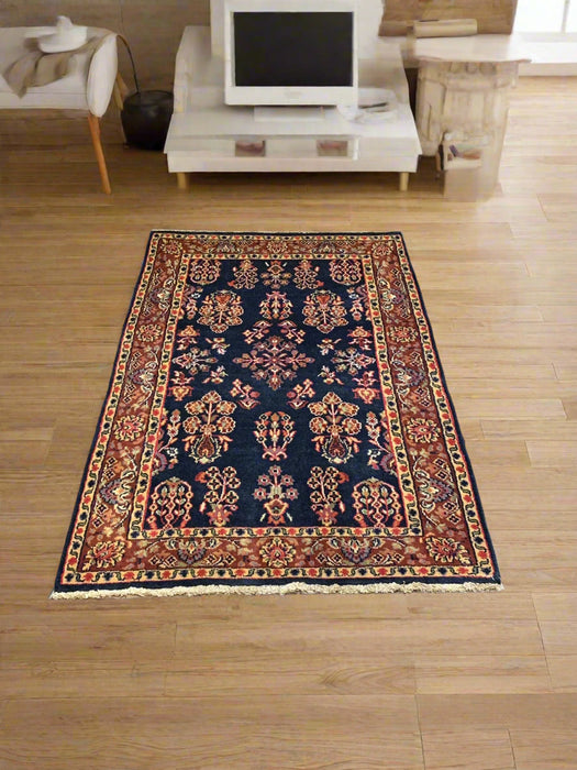 Sultanabad 100% wool Hand Made Rug,  2' 10" x 4' 10" (P)