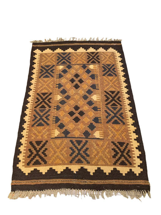Afghan Kilim Handwoven flatweave Rug, 2' 8" x 4' 3"
