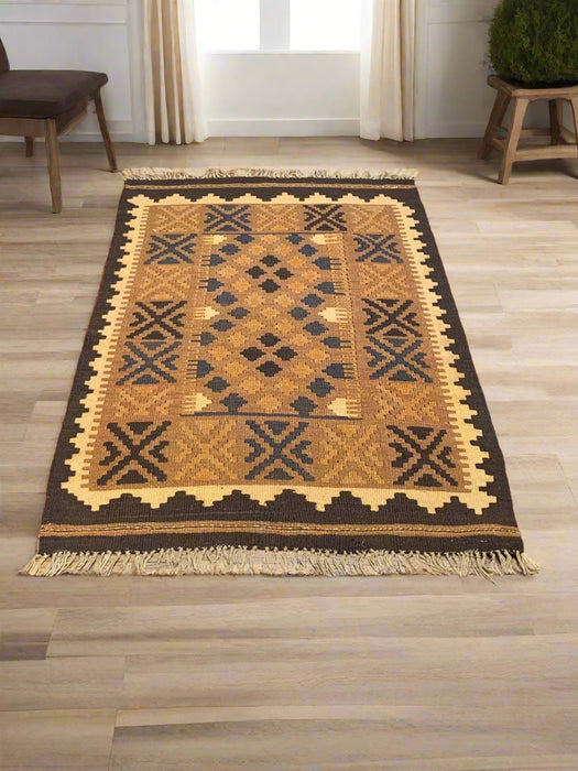 Afghan Kilim Handwoven flatweave Rug, 2' 8" x 4' 3"