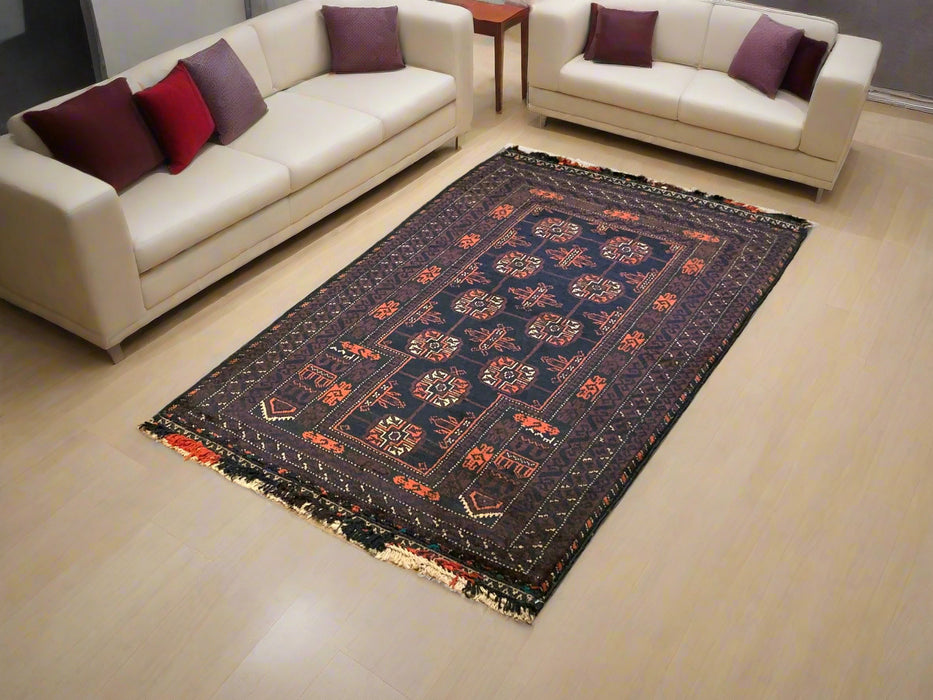 Terkaman Tribal Baluch Oriental Rug, 2' 10" x 4' 6" (A)