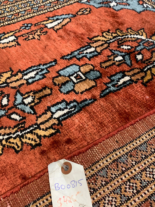 Hand-Knotted Pakistan Kashmiri Silk Wool Blend Rug, 3' x 4' 10" (E)