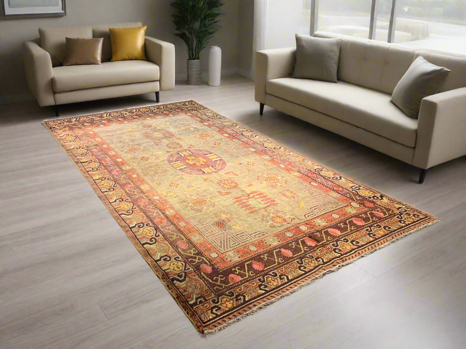 Antique Khotan Samarkand Rug, circa 1910's, 6' 7" x 12' 5"