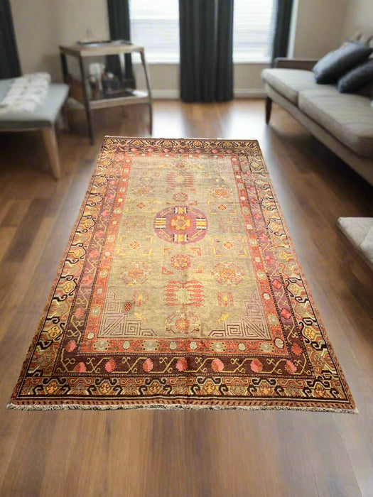Antique Khotan Samarkand Rug, circa 1910's, 6' 7" x 12' 5"