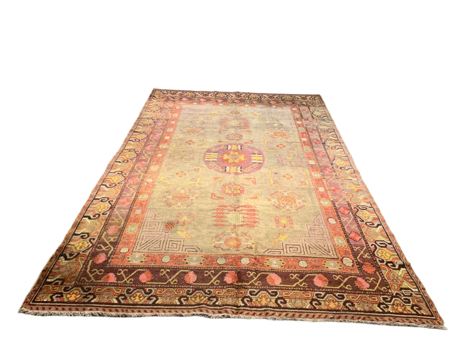 Antique Khotan Samarkand Rug, circa 1910's, 6' 7" x 12' 5"