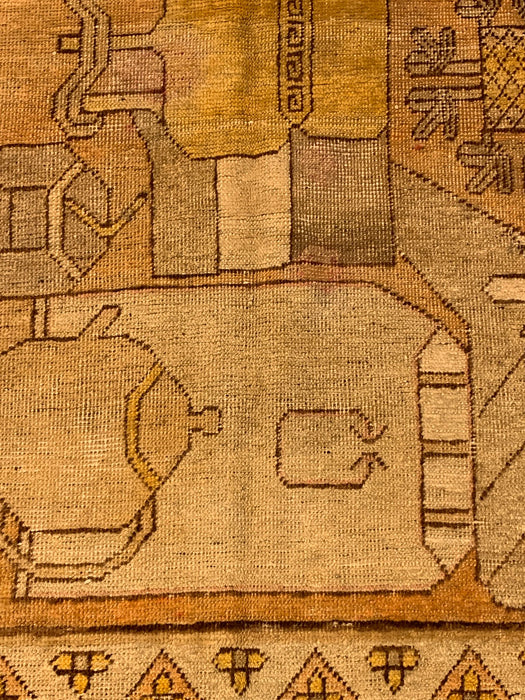 Antique Khotan Samarkand Rug, Tea Pot Design circa 1910's, 5' x 10'