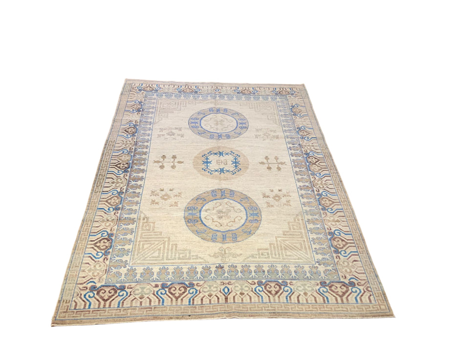 Khotan Pomegranate design Oriental Rug, 6' 3" x 9' 1" (D)