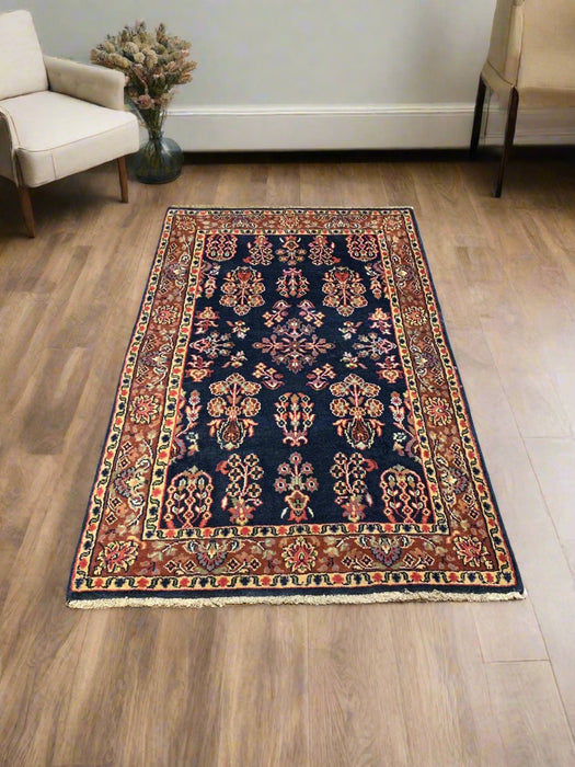 Sultanabad 100% wool Hand Made Rug 2' 10" x 4' 11" (P)