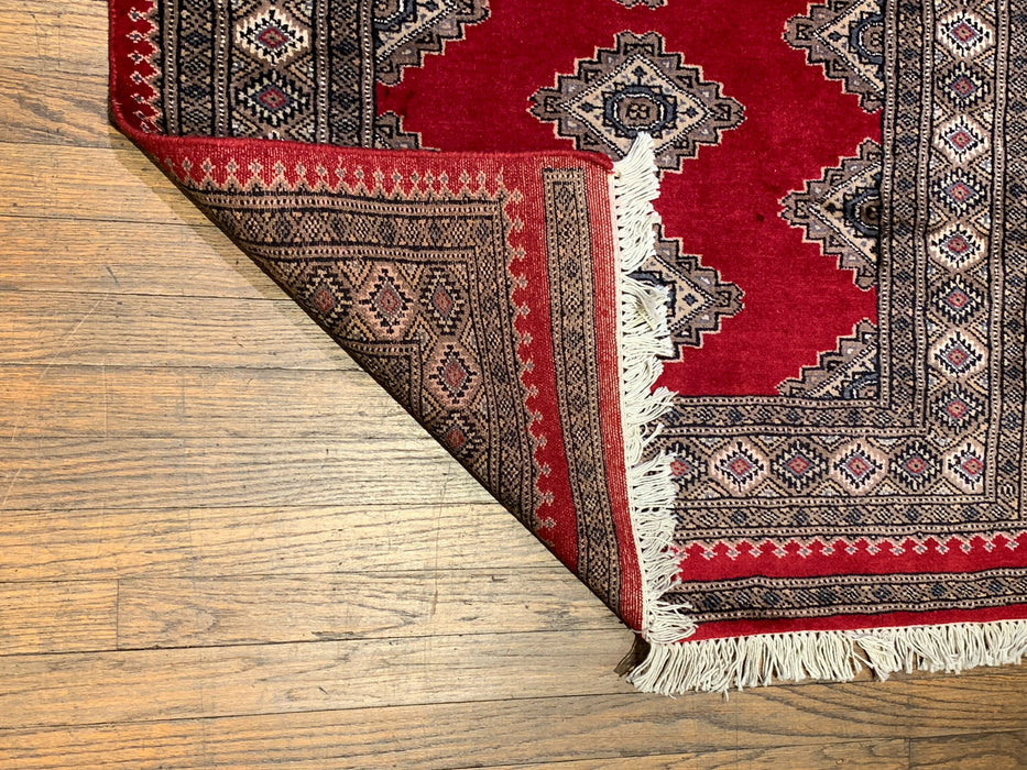 Hand-Knotted Pakistan Kashmiri Silk Wool Blend Rug, 3' x 4' 7" (E)