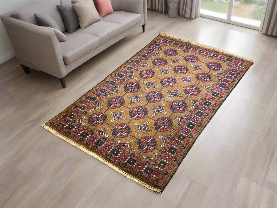 Terkaman Tribal Baluch Oriental Rug, 2' 10" x 4' 10" (A)