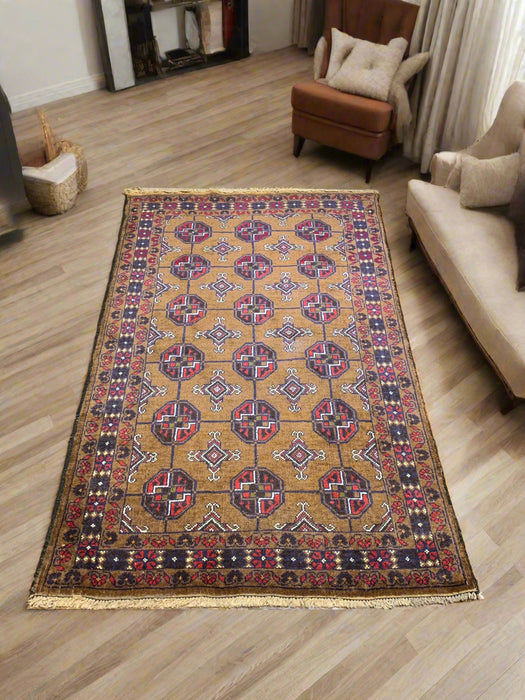 Terkaman Tribal Baluch Oriental Rug, 2' 10" x 4' 10" (A)