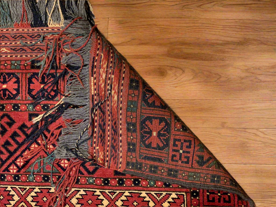 Terkaman Tribal Afghan Oriental Rug,  3' 6" x 5' 6" (C)