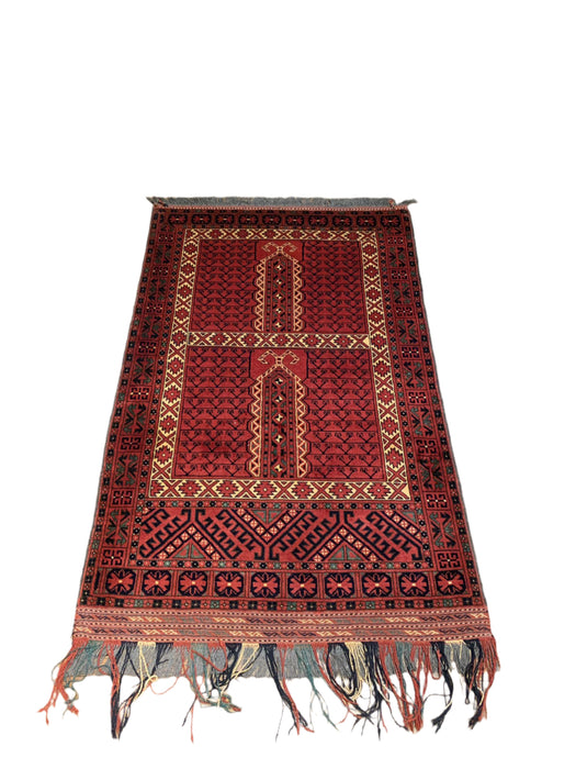 Terkaman Tribal Afghan Oriental Rug,  3' 6" x 5' 6" (C)