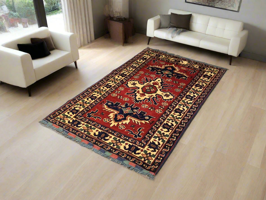 Sultanabad 100% wool Hand Made Rug 3' 2" x 5' 1" (Q)