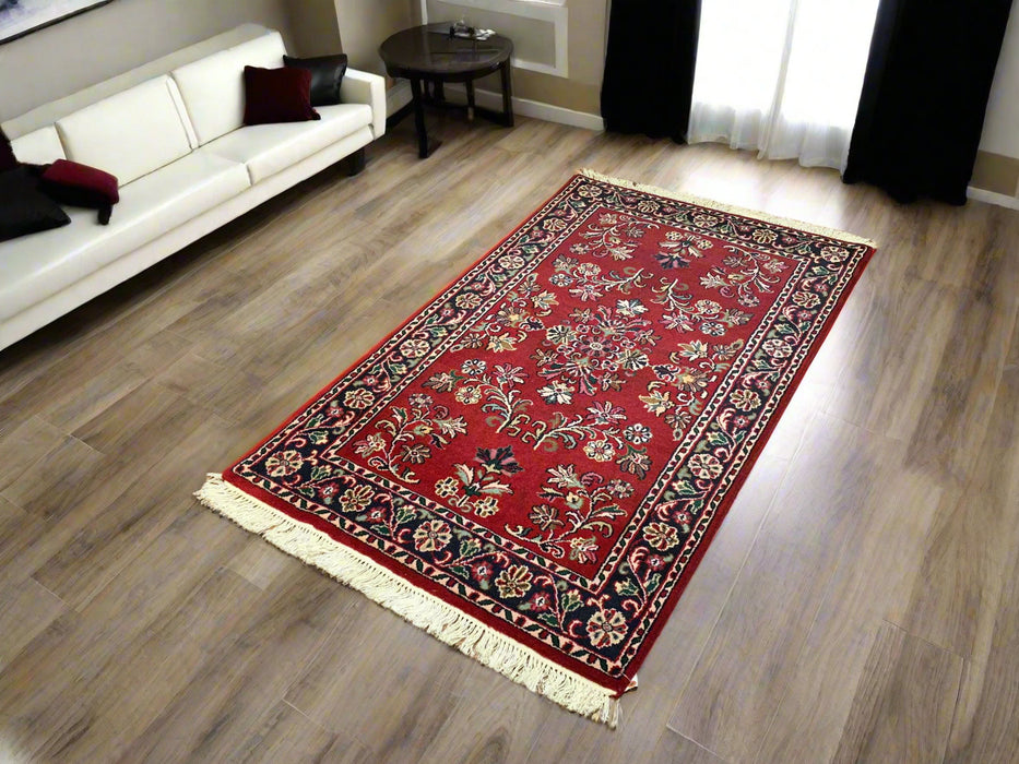Sultanabad 100% wool Hand Made Rug 3' x 5' (P)