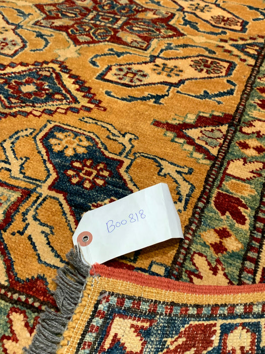 Hand-Knotted Vegetable Dye Kazak Rug from Pakistan, 3' 5" x 5'