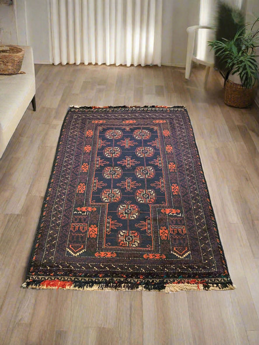 Terkaman Tribal Baluch Oriental Rug, 2' 10" x 4' 6" (A)